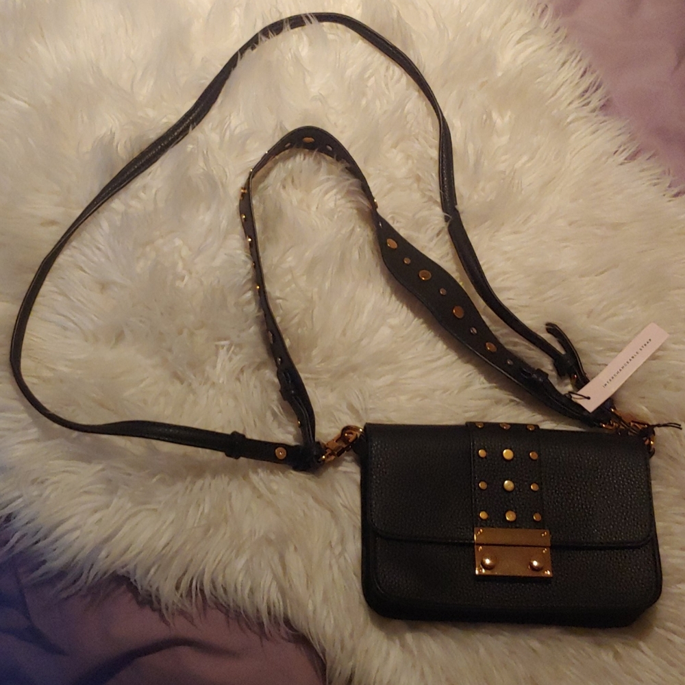 Brass studded mini purse